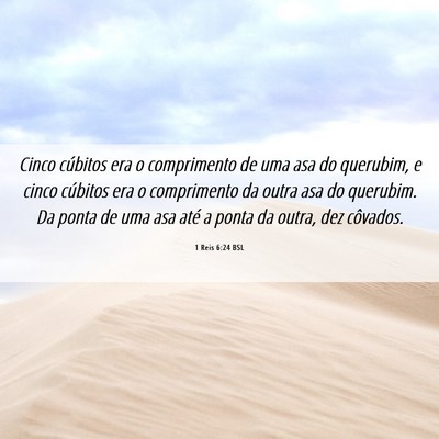 Picture 06 - 1 Reis 6:24 BSL - Cinco cúbitos era o comprimento de uma asa do - Bible Verse Picture