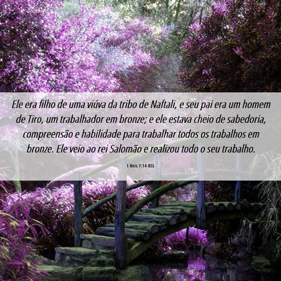 Picture 06 - 1 Reis 7:14 BSL - Ele era filho de uma viúva da tribo de Naftali, - Bible Verse Picture