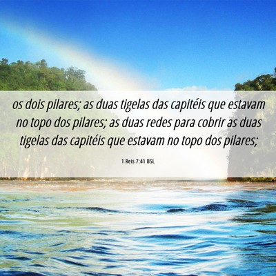 Picture 06 - 1 Reis 7:41 BSL - os dois pilares; as duas tigelas das capitéis - Bible Verse Picture