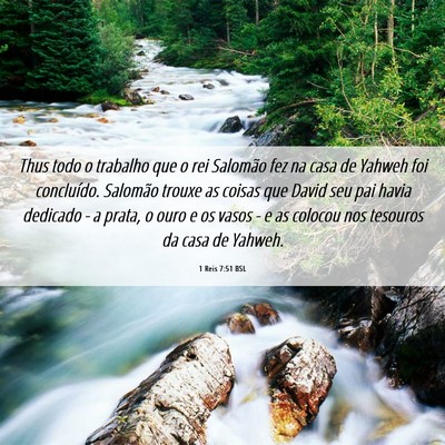 Picture 06 - 1 Reis 7:51 BSL - Thus todo o trabalho que o rei Salomão fez na - Bible Verse Picture