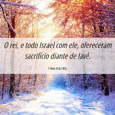 Picture 06 - 1 Reis 8:62 BSL - O rei, e todo Israel com ele, ofereceram - Bible Verse Picture