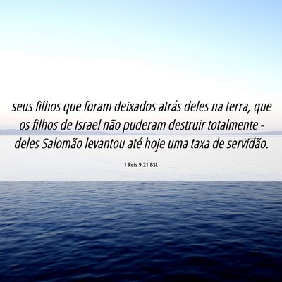 Picture 06 - 1 Reis 9:21 BSL - seus filhos que foram deixados atrás deles na - Bible Verse Picture