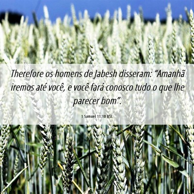 Picture 06 - 1 Samuel 11:10 BSL - Therefore os homens de Jabesh disseram: - Bible Verse Picture