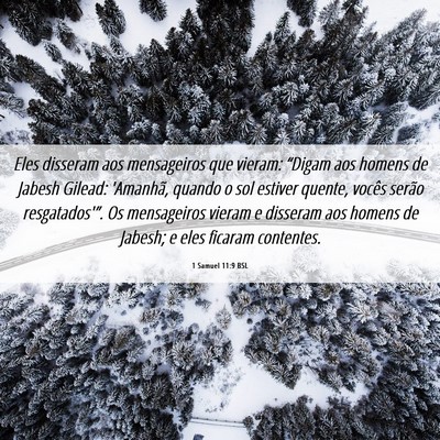 Picture 06 - 1 Samuel 11:9 BSL - Eles disseram aos mensageiros que vieram: - Bible Verse Picture