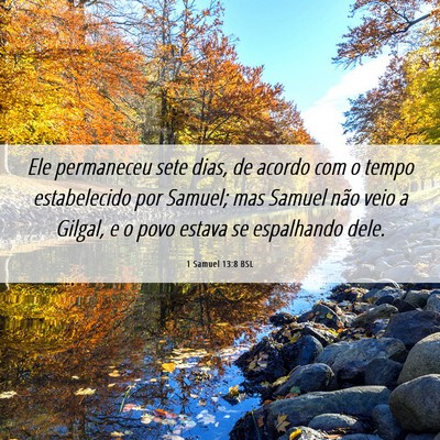 Picture 06 - 1 Samuel 13:8 BSL - Ele permaneceu sete dias, de acordo com o tempo - Bible Verse Picture