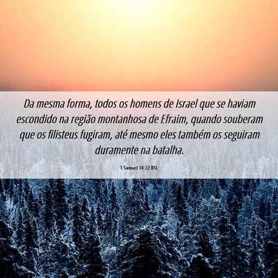 Picture 06 - 1 Samuel 14:22 BSL - Da mesma forma, todos os homens de Israel que se - Bible Verse Picture