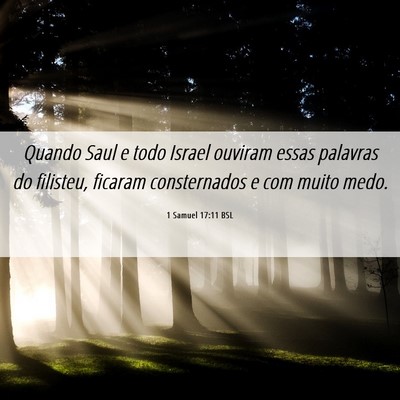 Picture 06 - 1 Samuel 17:11 BSL - Quando Saul e todo Israel ouviram essas palavras - Bible Verse Picture