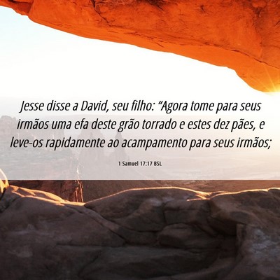 Picture 06 - 1 Samuel 17:17 BSL - Jesse disse a David, seu filho: “Agora tome - Bible Verse Picture