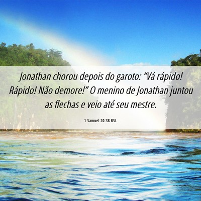 Picture 06 - 1 Samuel 20:38 BSL - Jonathan chorou depois do garoto: “Vá rápido! - Bible Verse Picture