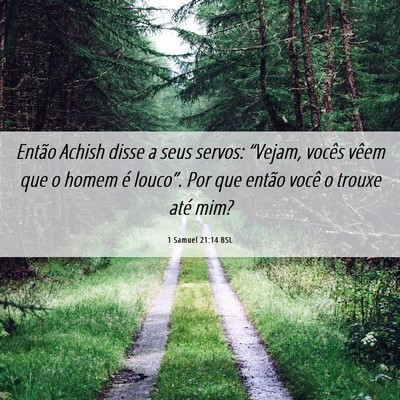 Picture 06 - 1 Samuel 21:14 BSL - Então Achish disse a seus servos: “Vejam, - Bible Verse Picture