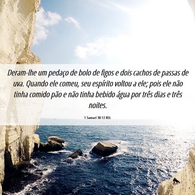 Picture 06 - 1 Samuel 30:12 BSL - Deram-lhe um pedaço de bolo de figos e dois - Bible Verse Picture
