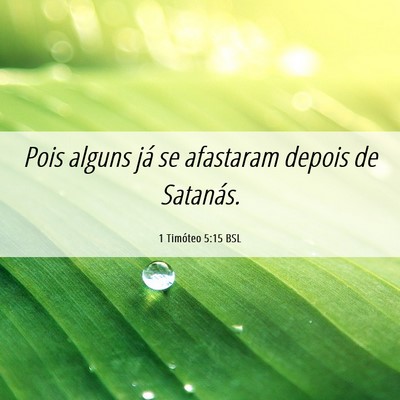 Picture 06 - 1 Timóteo 5:15 BSL - Pois alguns já se afastaram depois de - Bible Verse Picture