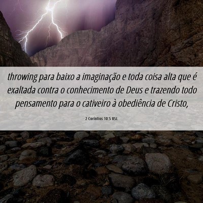 Picture 06 - 2 Coríntios 10:5 BSL - throwing para baixo a imaginação e toda coisa - Bible Verse Picture