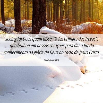 Picture 06 - 2 Coríntios 4:6 BSL - seeing foi Deus quem disse: “A luz brilhará - Bible Verse Picture