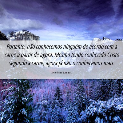Picture 06 - 2 Coríntios 5:16 BSL - Portanto, não conhecemos ninguém de acordo com - Bible Verse Picture
