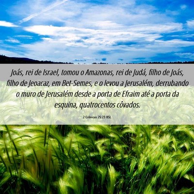 Picture 06 - 2 Crônicas 25:23 BSL - Joás, rei de Israel, tomou o Amazonas, rei de - Bible Verse Picture