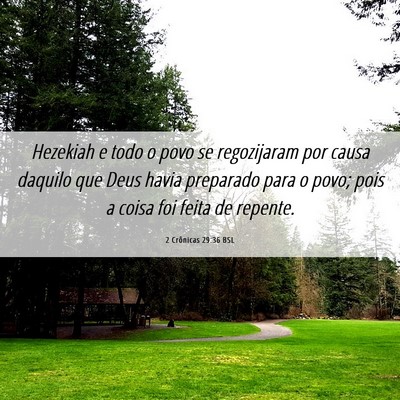 Picture 06 - 2 Crônicas 29:36 BSL - Hezekiah e todo o povo se regozijaram por causa - Bible Verse Picture