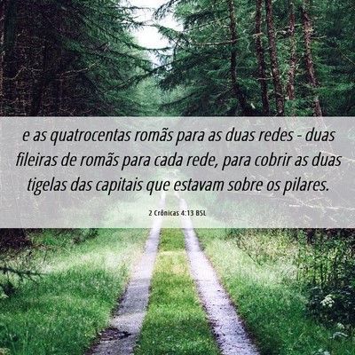 Picture 06 - 2 Crônicas 4:13 BSL - e as quatrocentas romãs para as duas redes - - Bible Verse Picture