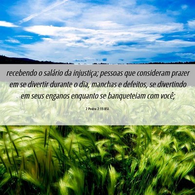 Picture 06 - 2 Pedro 2:13 BSL - recebendo o salário da injustiça; pessoas que - Bible Verse Picture