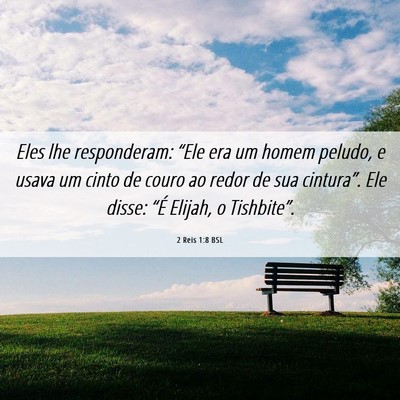 Picture 06 - 2 Reis 1:8 BSL - Eles lhe responderam: “Ele era um homem peludo, - Bible Verse Picture