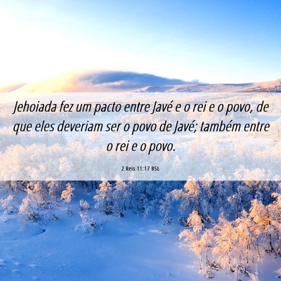 Picture 06 - 2 Reis 11:17 BSL - Jehoiada fez um pacto entre Javé e o rei e o - Bible Verse Picture