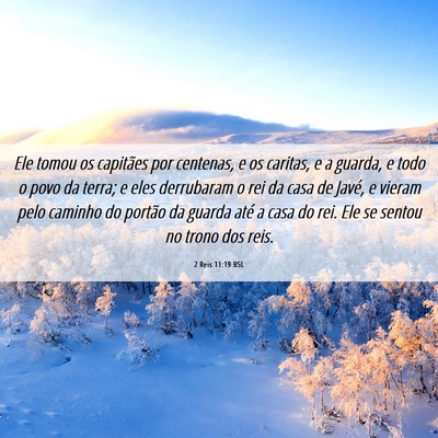 Picture 06 - 2 Reis 11:19 BSL - Ele tomou os capitães por centenas, e os - Bible Verse Picture