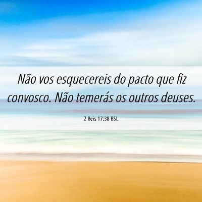 Picture 06 - 2 Reis 17:38 BSL - Não vos esquecereis do pacto que fiz convosco. - Bible Verse Picture