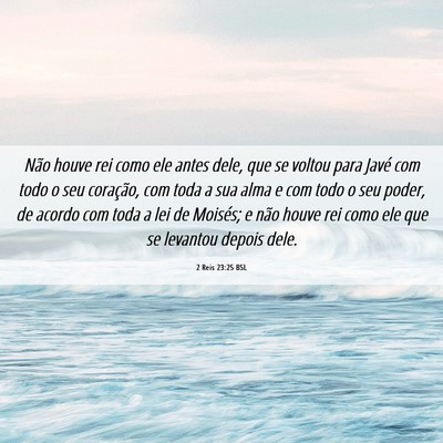 Picture 06 - 2 Reis 23:25 BSL - Não houve rei como ele antes dele, que se voltou - Bible Verse Picture