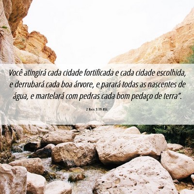 Picture 06 - 2 Reis 3:19 BSL - Você atingirá cada cidade fortificada e cada - Bible Verse Picture