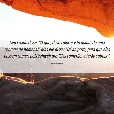 Picture 06 - 2 Reis 4:43 BSL - Seu criado disse: “O quê, devo colocar isto - Bible Verse Picture