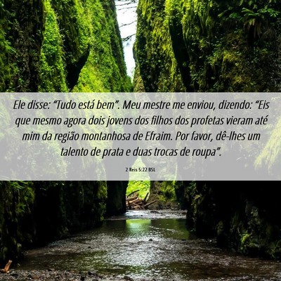 Picture 06 - 2 Reis 5:22 BSL - Ele disse: “Tudo está bem”. Meu mestre me - Bible Verse Picture