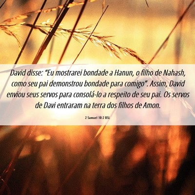 Picture 06 - 2 Samuel 10:2 BSL - David disse: “Eu mostrarei bondade a Hanun, o - Bible Verse Picture