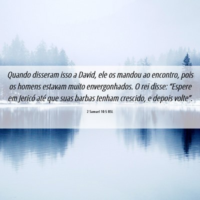 Picture 06 - 2 Samuel 10:5 BSL - Quando disseram isso a David, ele os mandou ao - Bible Verse Picture
