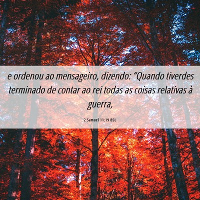 Picture 06 - 2 Samuel 11:19 BSL - e ordenou ao mensageiro, dizendo: “Quando - Bible Verse Picture