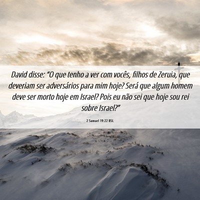 Picture 06 - 2 Samuel 19:22 BSL - David disse: “O que tenho a ver com vocês, - Bible Verse Picture