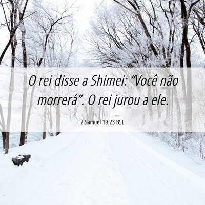Picture 06 - 2 Samuel 19:23 BSL - O rei disse a Shimei: “Você não morrerá”. - Bible Verse Picture