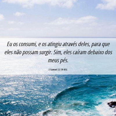 Picture 06 - 2 Samuel 22:39 BSL - Eu os consumi, e os atingiu através deles, para - Bible Verse Picture
