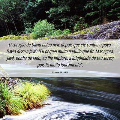 Picture 06 - 2 Samuel 24:10 BSL - O coração de David bateu nele depois que ele - Bible Verse Picture
