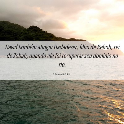 Picture 06 - 2 Samuel 8:3 BSL - David também atingiu Hadadezer, filho de Rehob, - Bible Verse Picture