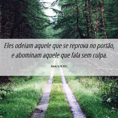 Picture 06 - Amós 5:10 BSL - Eles odeiam aquele que se reprova no portão, e - Bible Verse Picture