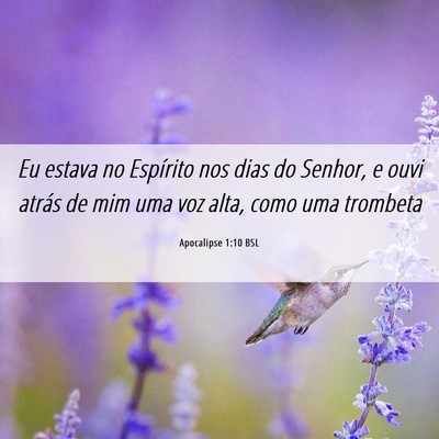 Picture 06 - Apocalipse 1:10 BSL - Eu estava no Espírito nos dias do Senhor, e ouvi - Bible Verse Picture