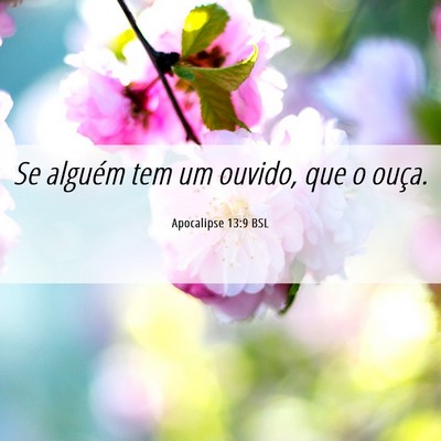 Picture 06 - Apocalipse 13:9 BSL - Se alguém tem um ouvido, que o - Bible Verse Picture