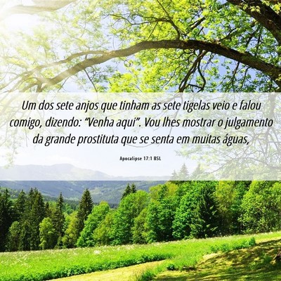 Picture 06 - Apocalipse 17:1 BSL - Um dos sete anjos que tinham as sete tigelas veio - Bible Verse Picture