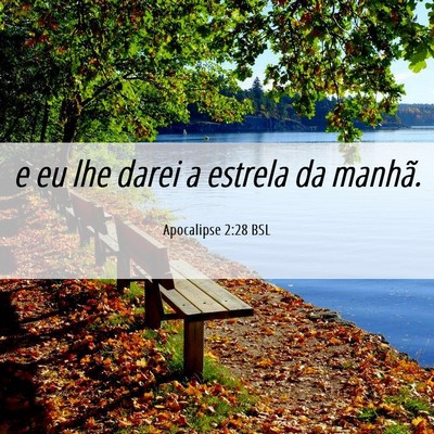 Picture 06 - Apocalipse 2:28 BSL - e eu lhe darei a estrela da - Bible Verse Picture