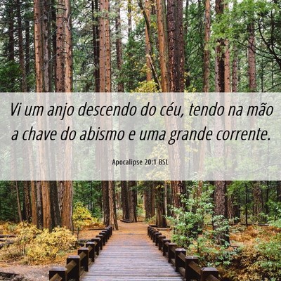 Picture 06 - Apocalipse 20:1 BSL - Vi um anjo descendo do céu, tendo na mão a - Bible Verse Picture