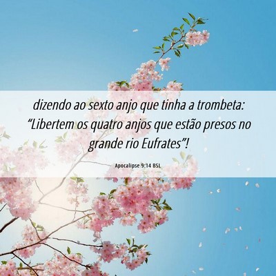 Picture 06 - Apocalipse 9:14 BSL - dizendo ao sexto anjo que tinha a trombeta: - Bible Verse Picture