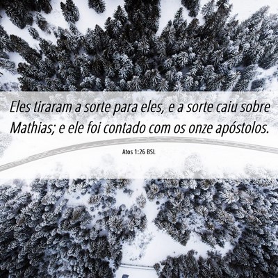 Picture 06 - Atos 1:26 BSL - Eles tiraram a sorte para eles, e a sorte caiu - Bible Verse Picture
