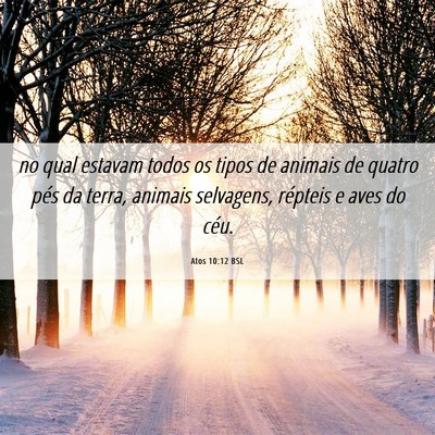Picture 06 - Atos 10:12 BSL - no qual estavam todos os tipos de animais de - Bible Verse Picture