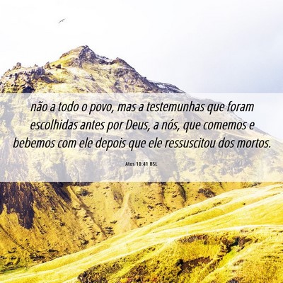 Picture 06 - Atos 10:41 BSL - não a todo o povo, mas a testemunhas que foram - Bible Verse Picture