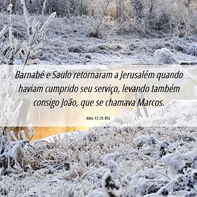 Picture 06 - Atos 12:25 BSL - Barnabé e Saulo retornaram a Jerusalém quando - Bible Verse Picture